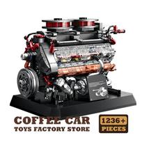 1236Pcs Tank Engine MOC Bricks Assembly Model WW2 Armored Cars Parts Creative Building Blocks Toys Desktop Decor Gifts for Adult gray