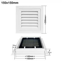 New Aluminum Alloy Air Vent Grille Square White Return Air Grill With Mesh Gable Vent Exterior Walls