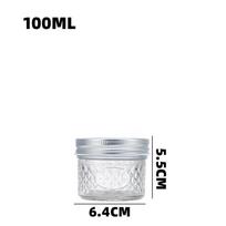 Diamond Mason Jar: Sealed Wide Mouth Glass for Jam, Caviar, Pickles, and Chili Sauce