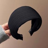 Solid Hair Hoop Wide Edge Hair Ornament Hair Accessories Hair Band  Women Girls juoda