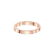 Cartier Love Series Letter Logo 2.6Mm Wide 18K Gold Diamond Ring Unisex ring Rose-Gold B4240500 Box,Warranty Not Included,46