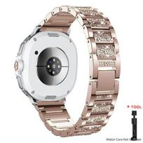 Skirta Samsung Galaxy Watch 8 40mm 44mm / 8 classic 46MM Metalinis Bling Nerūdijančio plieno apyrankė Skirta Samsung watch Ultra 2025/7 Ultra 47MM Galaxy Watch 8 40mm gray