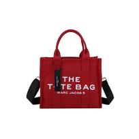 (Claret, Large) letter the large capacity fashion tote bag
