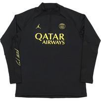 Jordan Paris Saint-Germain Strike ilgomis rankovėmis viršutinė dalis Juoda/Ekskursinė geltona Vyriška gatvės apranga DR4625-011 XL