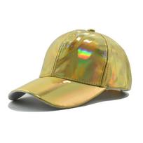 Glitter Faux Leather Glitter Baseball Cap Adjustable Snapback Sparkly Party Hat  Performances geltona