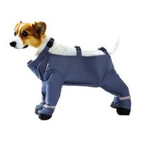 Dog Snowsuit with Attached Boots Non-Slip Puppies Suspender Booties Waterproof Dog Snow Suit with Boots for Small Dogs Paw Protection L mėlyna