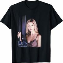 Buffy The Vampire Slayer Buffy & Angel Faces Vintage Shot T-Shirt S įvairiaspalvis