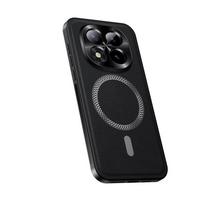 For Redmi Note 15 14 13 Pro Plus High End Leather Metal Magnetic Ring Phone Case Redmi Note 14 Pro 4G (Global) juoda