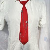 Choker Star Chain Tie Geometric Collares Academy Style Pre-tied Tie Minimalist Necklace Candy Color Long Necktie Performance