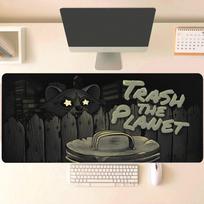 HYBXAXC Large Trash The Planet Raccoon Gaming Mouse Pad NonSlip Rubber Funny Desk Mat for Gamer 400X800X2MM