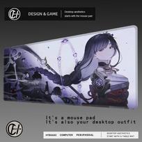 Purple Anime Gaming Accessories Mouse Pad Genshin Impact Raiden Shogun Desk Mat Laptop Kawaii Girl Keyboard Mousepad HYBXAXC 800x400x2mm