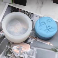Silicone Mold for Moon and Sun Face Candles and Ornaments Sun Face