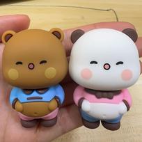 Bubu Dudu Desktop Figurines Cute Yier Panda Bear Anime Figures Car Acssories Home Decoration Home Decor Cartoon Ornaments
