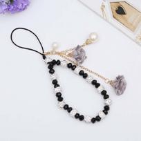 Cord Flower Pendant Hand Strap Bracelet Wrist Straps Lanyard Mobile Phone Strap Cell Phone Lanyard juoda