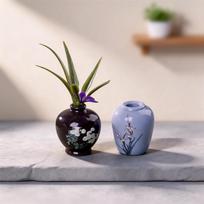 8Pcs Mini Vase Resin Figurine Imitation Porcelain Bottle Creative Micro Landscape Ornament Diy Home Desktop Decor Accessories 8pcs