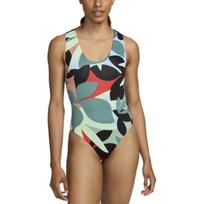 Nike Hollow Back Fashion Versatile One-Piece Swimsuit Women swimsuit Steam-Green FZ6264-376 S