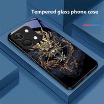Kinų vėjo drakonas, skirtas OnePlus Nord 3 5 6T 7 Pro 8 12 10T Reno8 Lite 5G 10R Nord N30, kietas apvalkalas, grūdintas stiklas, telefono dėklas, juodas For OnePlus Nord 3