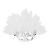 Half face Mask Lace Masquerades Mask,Mardi Gras Decorations Feather Venetians Mask for Womens Halloween Mardi Gras Costume balta