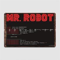 Mr Robot Fsociety00.Dat Metal Sign Cinema Kitchen Club Bar Retro Poster Tin Sign Poster 20x30cm
