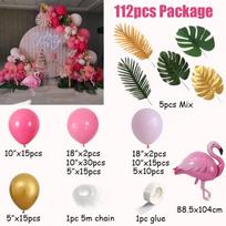 112 vnt. Tropinė Havajų Balionų Girliandos Arkos Rinkinys Kūdikio Krikštynos Vestuvės Vasaros Šventė Flamingo Balionai Gimtadienio Dekoracija 112pcs
