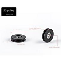 Sporto įrangos dalys skriemulys Rato troso mašinos dalis Nailono guolis Patvarus nailoninis skriemulys 50mm black