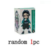 Latest Anime Demon Slayer Figure Blind Box 8cm Kamado Tanjirou Kamado Nezuko Mini Cute Edition Pvc Doll Toy Desktop Ornament Gift