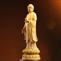Wood Carving the Buddha Figurine Amitabha Statue Sculpture Home Living Room Decoration high 15cm