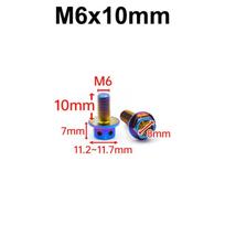 M6 M8 Titanium Bolt With Drilled Holes Blue Hex Head Screws 10/15/20/25/30/35/40/45/50/60 Titanium Flange Motorcycle