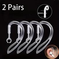 4Pcs Transparent Anti-Loss Ear Hooks Compatible with AirPods, Ear Caps & Ear Sleeves