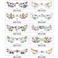 10sheet Football Face Makeup Tattoo Temporary Soccer Theme Stickers Waterproof Football Sticker Perfect for Wattch Soccer Match