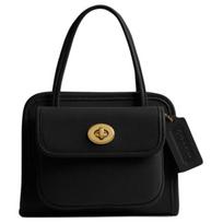 Coach Safari 16 Magnetic Closure Tote Bag Women Tote Black CW643-B4BK Basic Set (Bag+Dust Bag)
