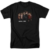 Queer As Folk Title T Shirt Mens Licensed Classic TV Show Pride Tee Black S