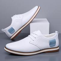 Vyriški Chelsea batai, dydžiai 38-50, oda, verslo laisvalaikio, rankomis siūti madingi batai Size 43 white