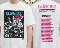 Blink 182 Merch Misionary Impossible Tour 2026 Schedule Two Sided Unisex T-Shirt XXXXL