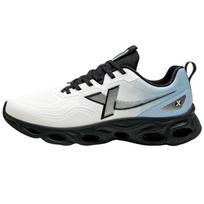 Xtep Sports Fashion Comfortable Shock Absorbing Wear Resistant Waterproof Low Top Casual Running Shoes Men sneaker White Blue 876419110036-2 39