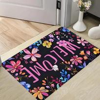 Home Decorative Doormat Welcome Mat Rubber Back Door Mat For Indoor Outdoor Floral Door Mat 40x60CM
