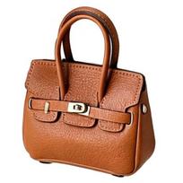 Cute Mini Tote Bag Keychain, Faux Leather Small Coin Purse, Tiny Backpack Charm Earbud Holder Bag for Women ruda