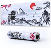 Japanese Cherry Blossom Large Mouse Pad Desk Mat Rubber Keyboard Gaming Mousepad Desk Pad for Computer Laptop Gaming Office Home 800x400x2mm gray