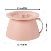 1.5L Bedside Pee Bucket with Handle - Portable Bedpan Urinal for Adults & Kids, Emergency Toilet for Camping & Outdoor Travel rožinė