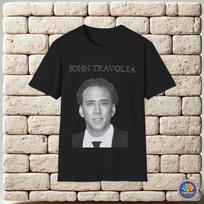 John Travolta Nicolas Cage Unisex T-Shirt L gray