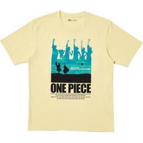 Uniqlo × One Piece Collaboration SS25 Silhouette Pattern Letter Print Loose Casual Short Sleeve T-Shirt Men T-Shirts Yellow 480692-41 S beige