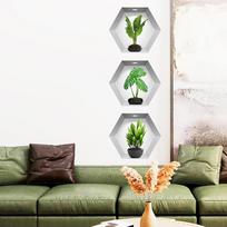 3Pcs/Set 3D Stereoscopic Potted Wall Stickers Living Room Wallpaper Stickers