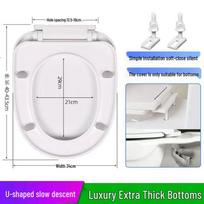 Universal Thickened Soft Close Toilet Seat Lid Cover for U/V/O Type Toilets