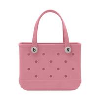 Modern Beach Bag Rubber Tote Bag | Waterproof Large Tote Bag With Zipper Pocket For Beach, Grocery, Sports | Vacation Bag Collection | Forest One Size rožinė