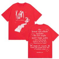 Rock Korn Follow The Leader Double Sided Print T Shirt Men Women Retro Harajuku Fashion Cotton Short Sleeve T-shirts Streetwear S
