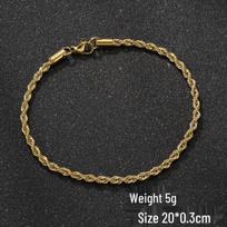 18k Gold-Plated Titanium Steel Hip-Hop Cuban Chain Men's Bracelet