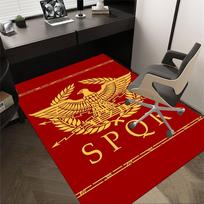 1 vnt. Erelio SPQR kilimas, biuro kilimėlis, lauko kilimėlis, namų dekoras, zoninis kilimas, festivalis 60cm by 90cm