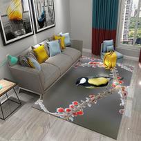 3D Colorful Bird Carpet Cute Birds with Flowers Doormat Rugs for Bedroom Living Room Floor Hallway Mats Bathroom Non-slip Mats 40x60cm