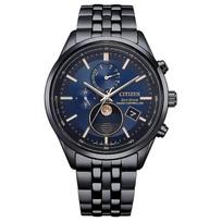 Citizen Eco Drive Šviesos energija Maitinamas Kvarcinis Mechanizmas Nerūdijančio Plieno Apyrankė Laikrodis 42mm Vyriški Laikrodžiai BY1035-56L Blue Dial gray