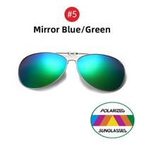 Oversized Pilot Clip on Sunglasses Driving Fishion Men Driving Polarized Alloy Aviation Big Women Glasses Clips for Myopic